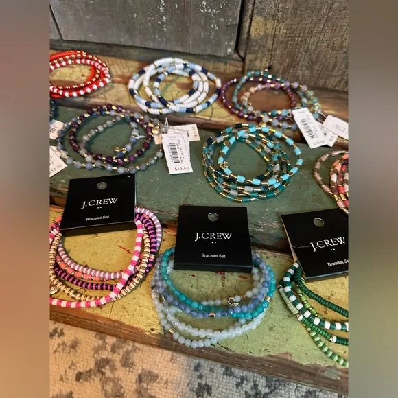 J.Crew Womenβs Beaded Bracelets Lot-Great Colors! Multiple Sets! π©·π§‘ππβ€οΈππ€ - Picture 5 of 15